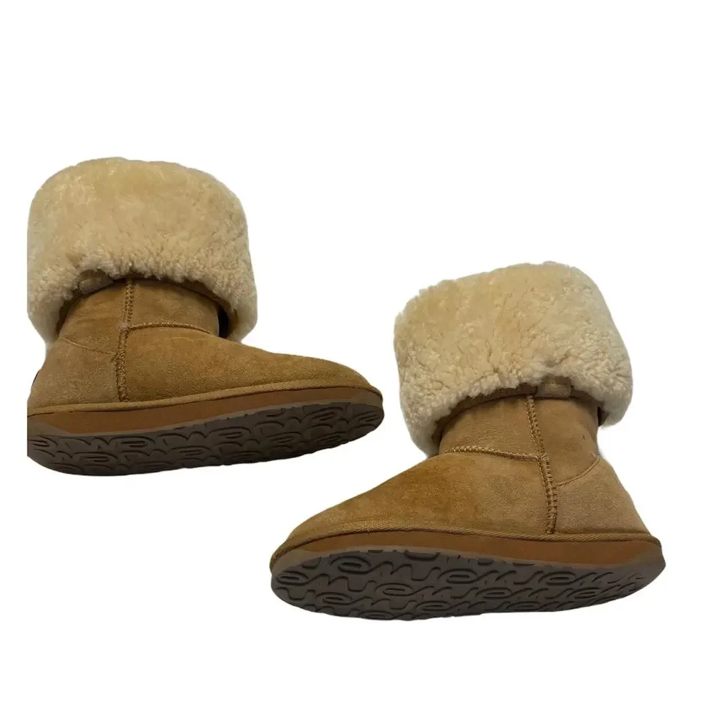 EMU Australia Womens Real Sheepskin Boots caramel sz w7